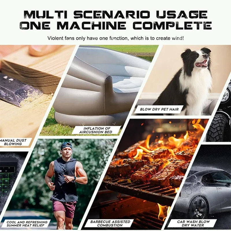 Soplador de aire eléctrico inalámbrico sin escobillas de diosa eléctrica, ventilador Turbo Jet, herramienta de soplado de polvo de mano para Dewalt, Pin de batería de 20V