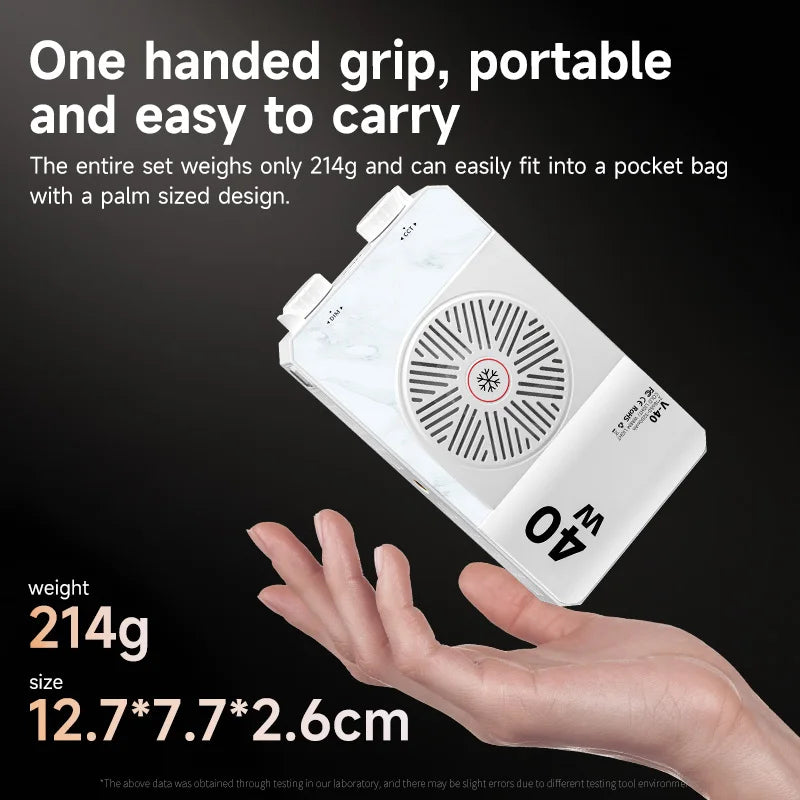 Luz de relleno de mano de 40W, luz portátil de bolsillo para Selfie, fotografía al aire libre, luz LED suave, luz de belleza con ventilador, luz superior para cámara