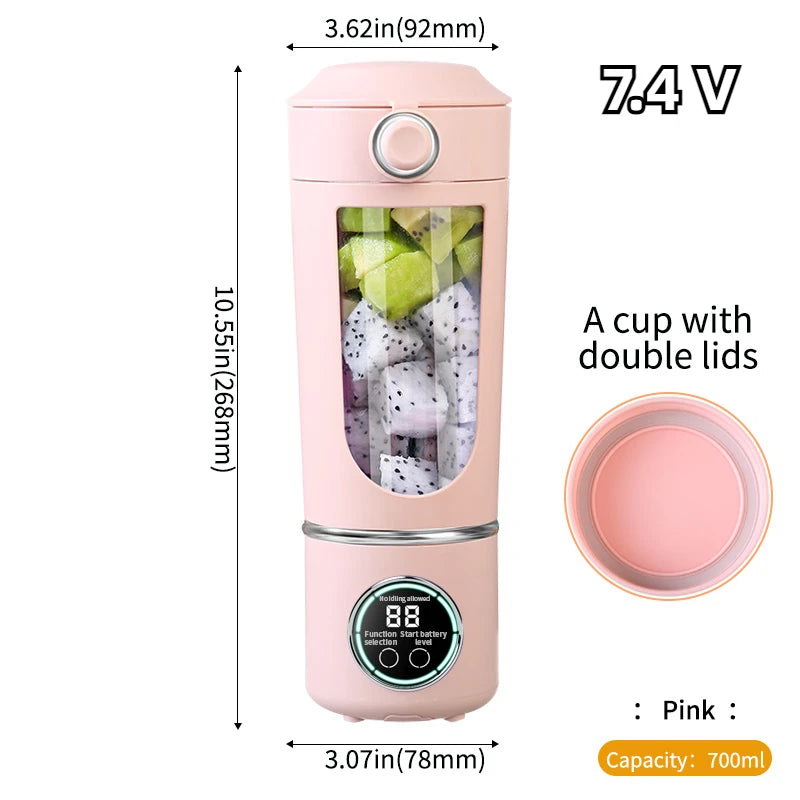 Licuadora Portátil para Batidos 700ml 12 Cuchillas