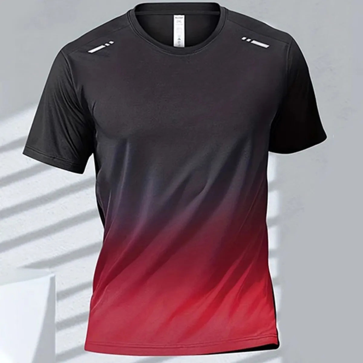 Camiseta Degradada para Hombre, Cuello Redondo, Secado Rápido