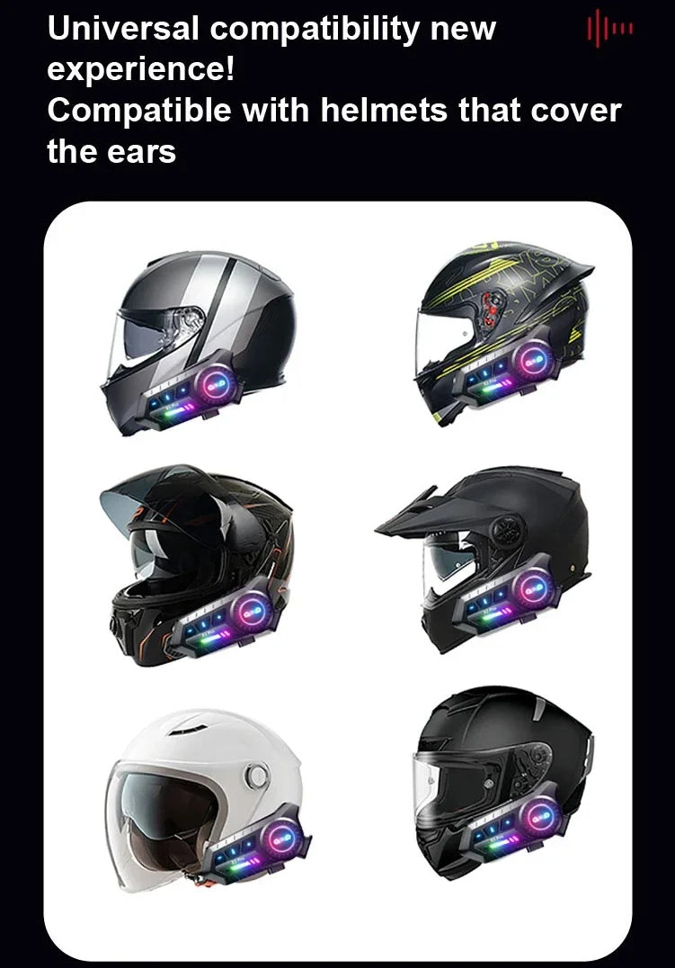 Auriculares Bluetooth para Casco de Motocicleta X3 Pro, Intercomunicador para 2 Motociclistas, 1000M, BT6.0, IPX6, Resistente al Agua, Asistente de Voz, Reducción de Ruido, Radio FM