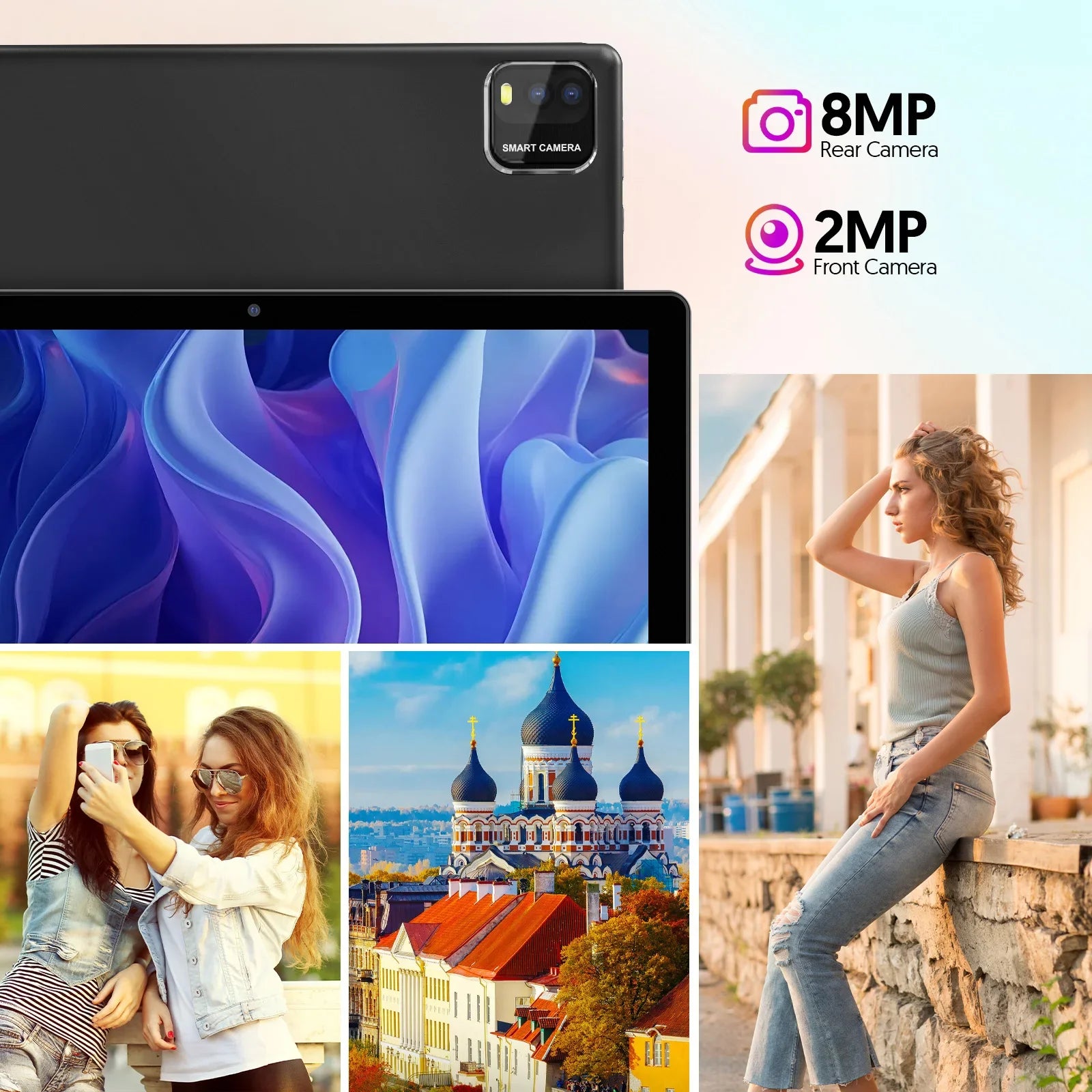 Modelo 2026 (Versión Mejorada) |   Tableta Android 16 de 10.1 Pulgadas |   Procesador de Cuatro Núcleos |   12GB (3GB + 9GB) de RAM + 64GB de ROM |   Wi-Fi 6