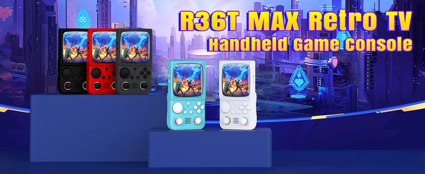 Consola de Juegos Retro Actualizada R36TMAX con Batería de 4000 mAh, Pantalla IPS de 4.0'', Consola de Juegos Retro con Estuche Portátil, Su