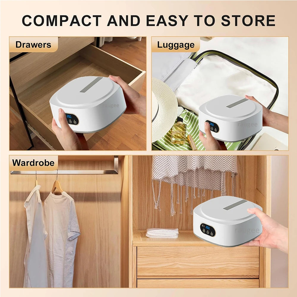 Secadora de ropa portátil plegable con esterilización UV y control remoto