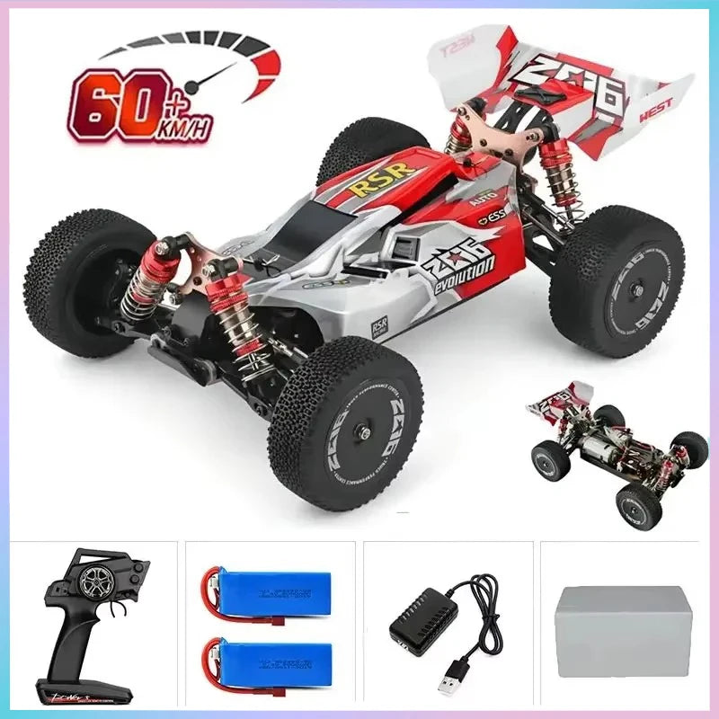 75 KM/H WLtoys 124016 V8 RC coche sin escobillas 4WD eléctrico de alta velocidad todoterreno Control remoto Drift Rc coches para adultos Juguetes