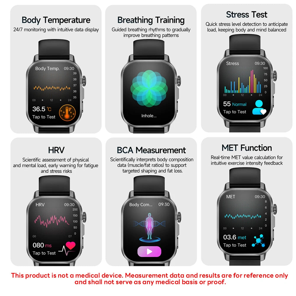 Reloj Inteligente ECG+HRV Monitor de Salud