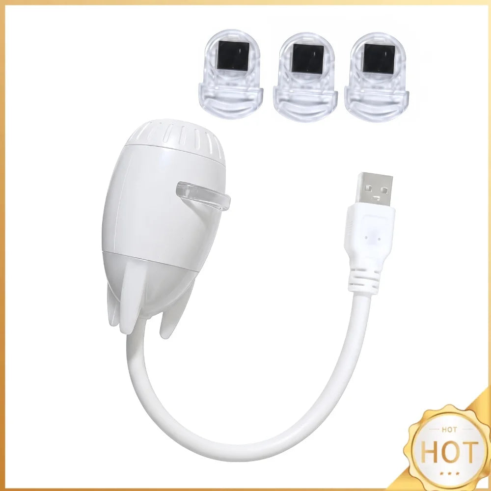 Luz Ambiental USB Portátil 360 °   Proyector de Atmósfera Ajustable, Lámpara de Proyección de Estrellas con Intensidad Regulable para Dormitorio y Mesita de Noche