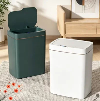 Bote de basura inteligente con sensor automático sin contacto de 15 litros