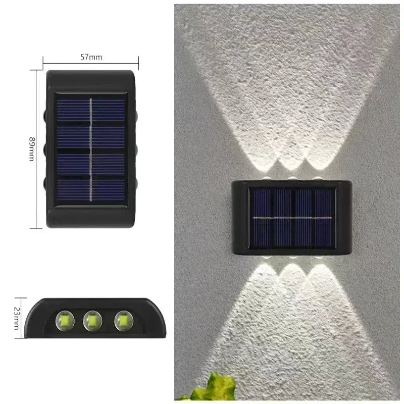 Lámpara Solar de Pared Exterior Calida/Blanca Jardín