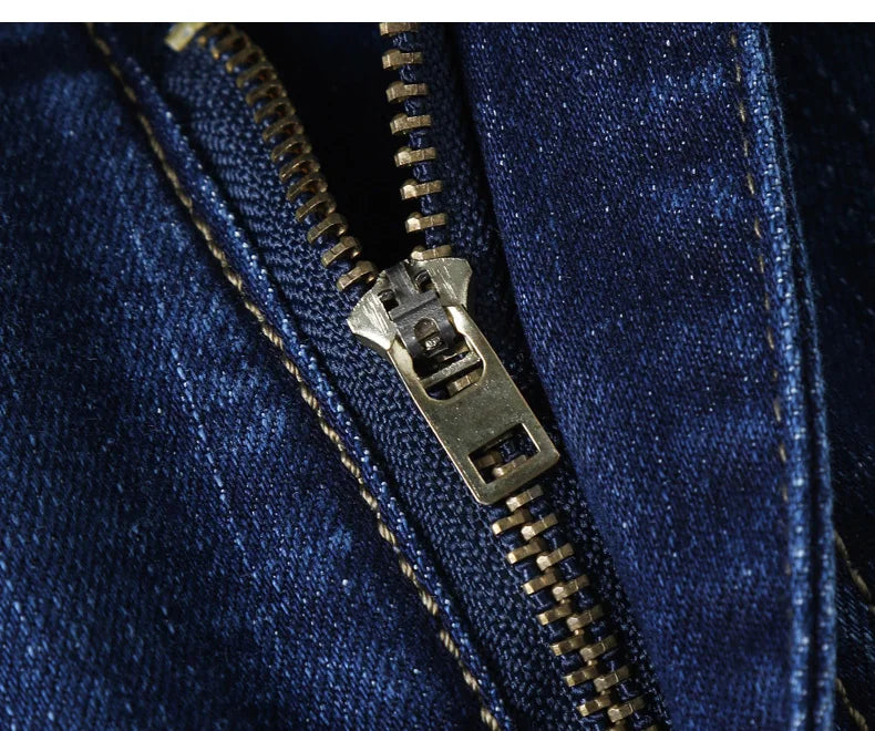 Pantalones Vaqueros Coreanos para Hombre, Elásticos, Ajuste Regular