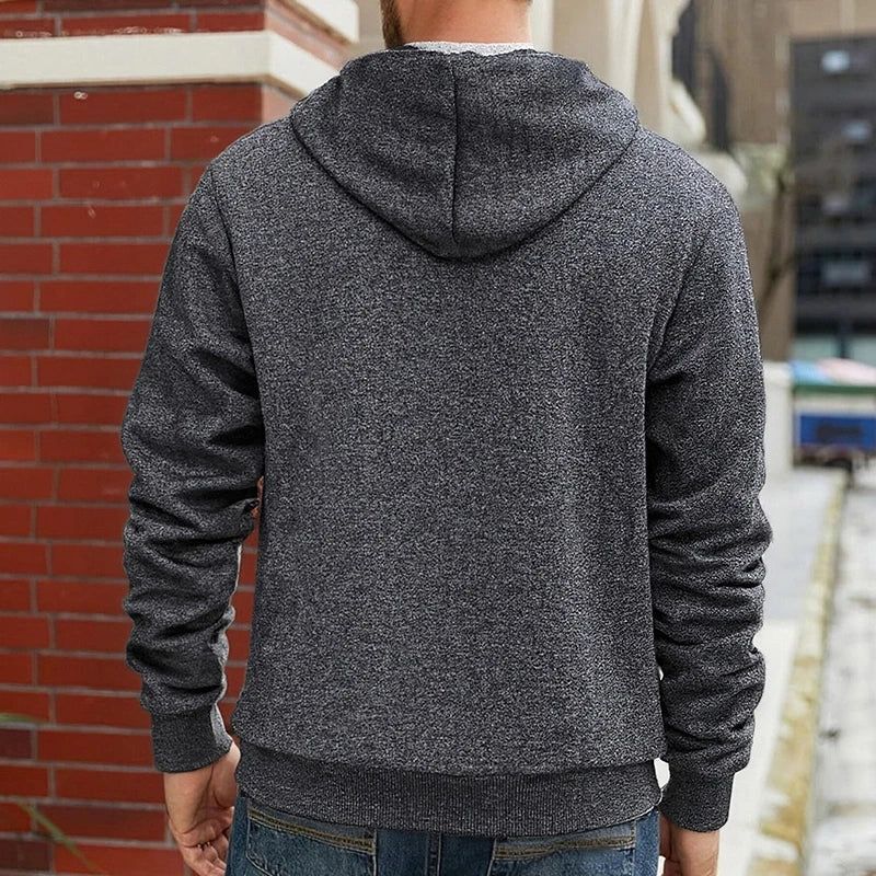 Chaqueta de Invierno con Forro Sherpa y Capucha para Hombre
