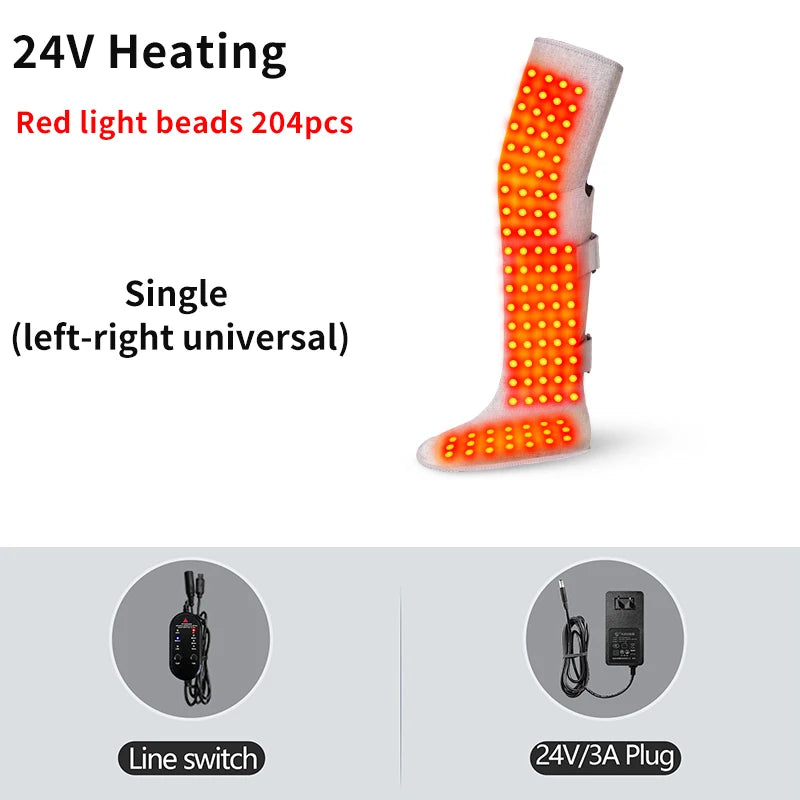 Botas Eléctricas con Calor y Luz Roja, 3 Niveles de Calor, Masaje, Calidez Invernal - Relajación Muscular, Comodidad, Cuidado de las Piernas para Personas Mayores y Entusiastas del Fitness