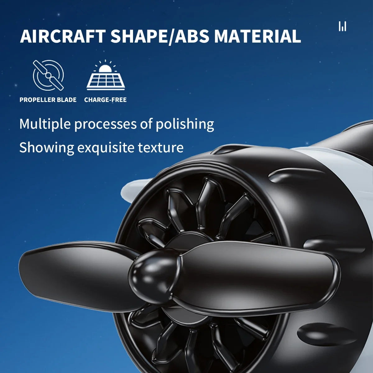 Mini avión con energía Solar, fragancia sólida, consola central para coche, adorno para salpicadero 360 °   Aire más fresco giratorio para aviones creativos