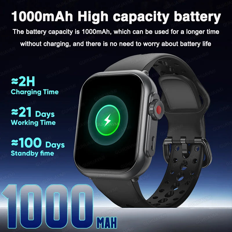 Para reloj IOS Ultra 2 SE hombres mujeres pulsera inteligente 1000mAh batería GPS AMOLED pantalla Bluetooth llamada deporte reloj inteligente impermeable
