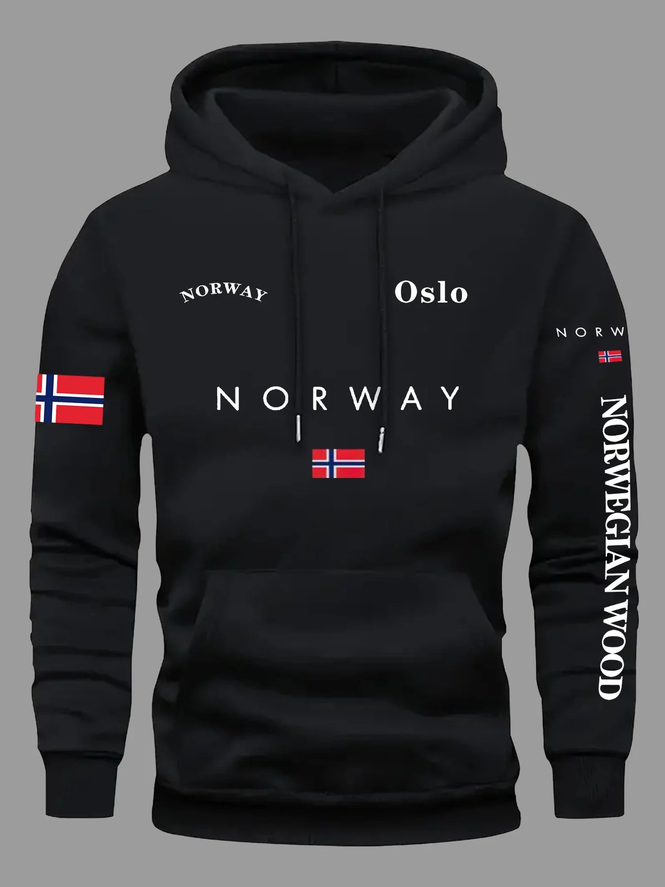 Buzo con Capucha Bandera de Noruega – Unisex Deportivo