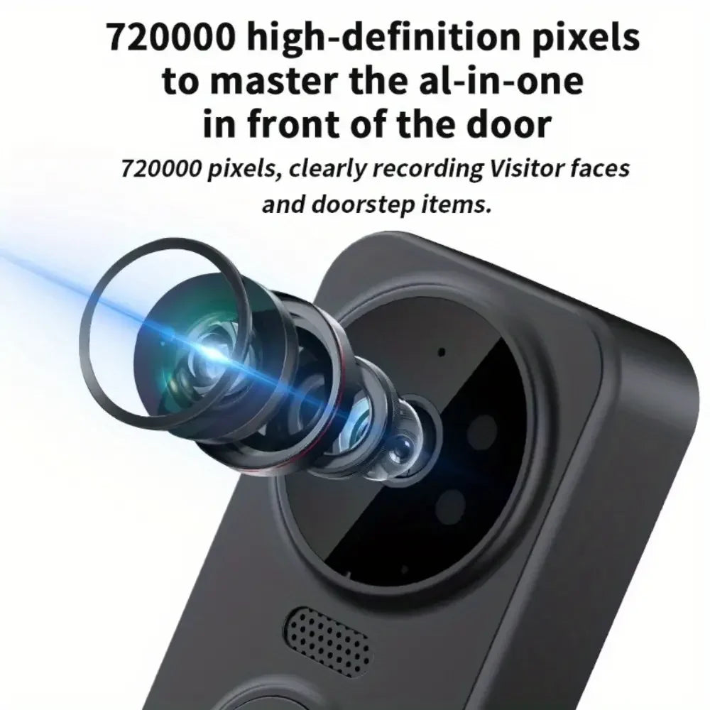 Timbre con cámara 1080P inalámbrico, visión nocturna y audio bidireccional