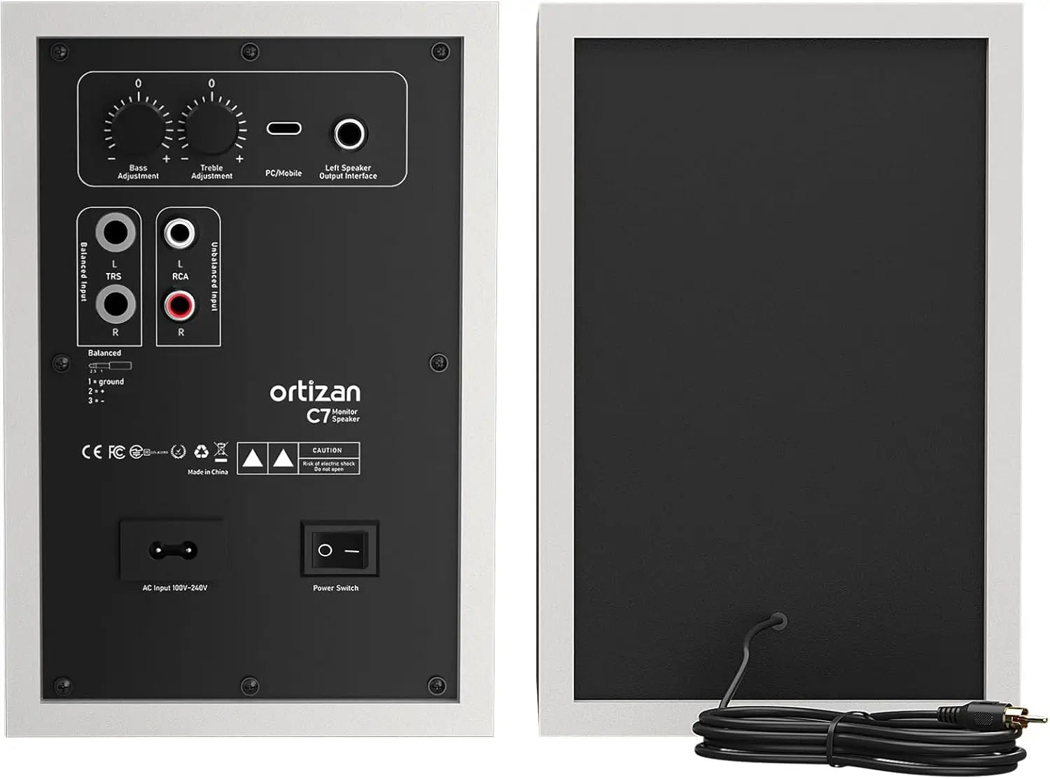 Altavoces Activos para Estantería Ortizan, Monitores de Estudio, Bluetooth 5.3 Inalámbrico, para Computadora, TV, PC, DAC USB, Sistema de Subwoofer HiFi para el Hogar