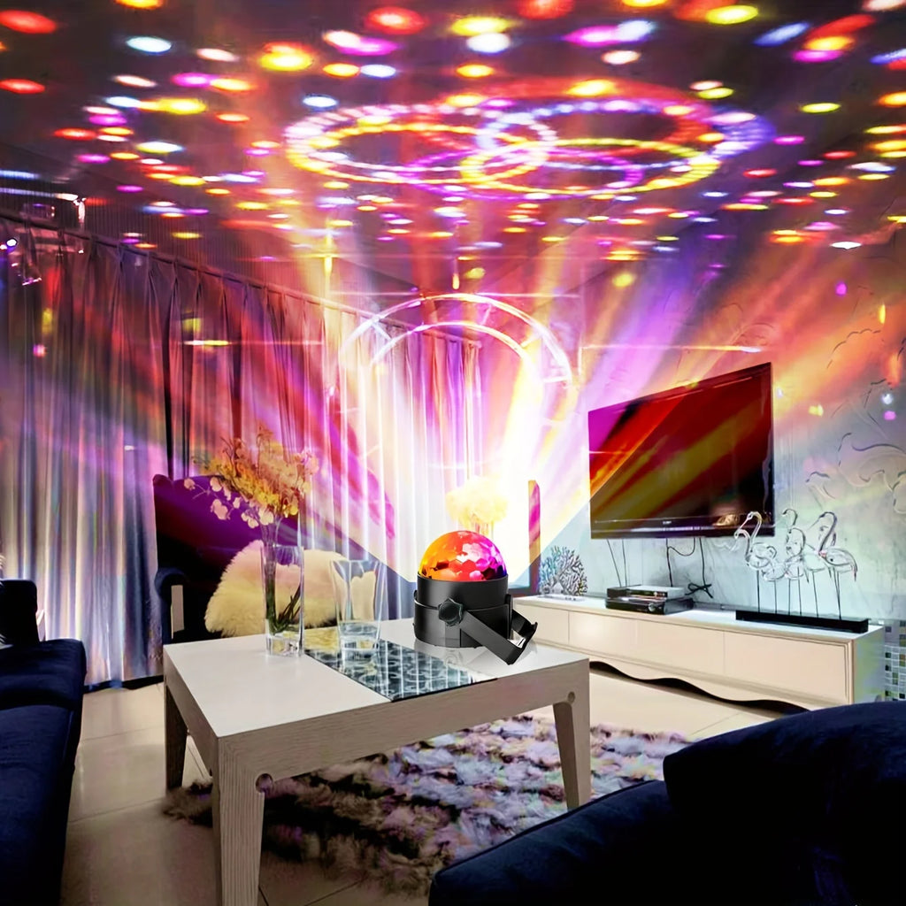 Luz LED Estroboscópica RGB con Control Remoto para Fiestas