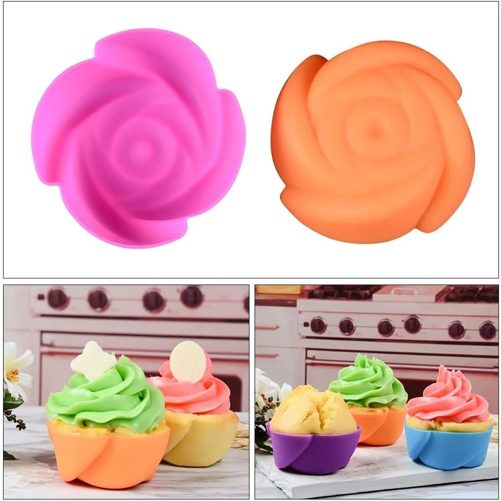 Molde fino de silicona para pastel, hojaldre colorido, taza para muffins, molde para gelatina, molde para pastel pequeño, taza para pastel, molde para pudín de gelatina, taza para hornear muffins