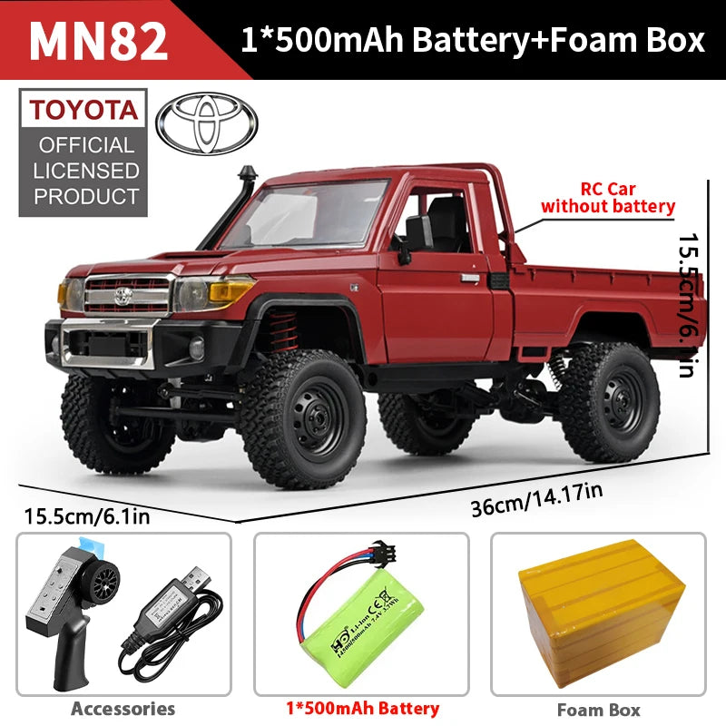 ZWN MN82 MN82S LC79 1/12 camioneta corta RC a escala completa 4WD Control remoto escalada todoterreno coche juguetes para niños regalos de navidad