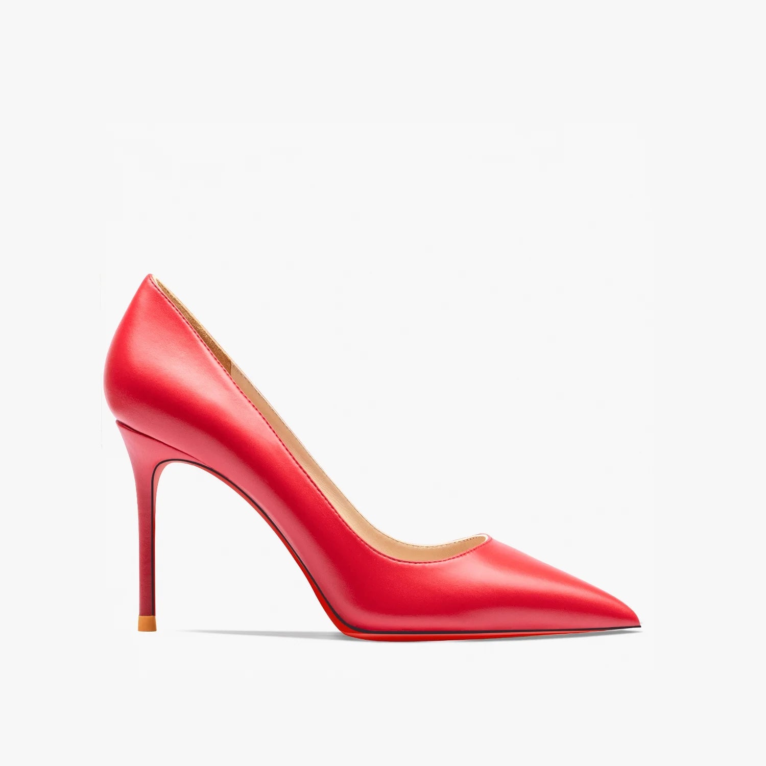 Zapatos de Tacón Alto de Punta Fina para Mujer – Cuero Mate