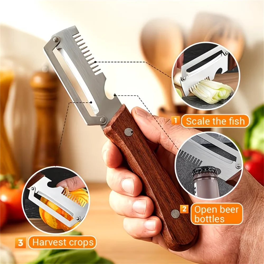 2 piezas de rebanador y rallador de acero inoxidable de primera calidad, pelador multifuncional de verduras y frutas de alta resistencia, herramienta de cocina de acero inoxidable