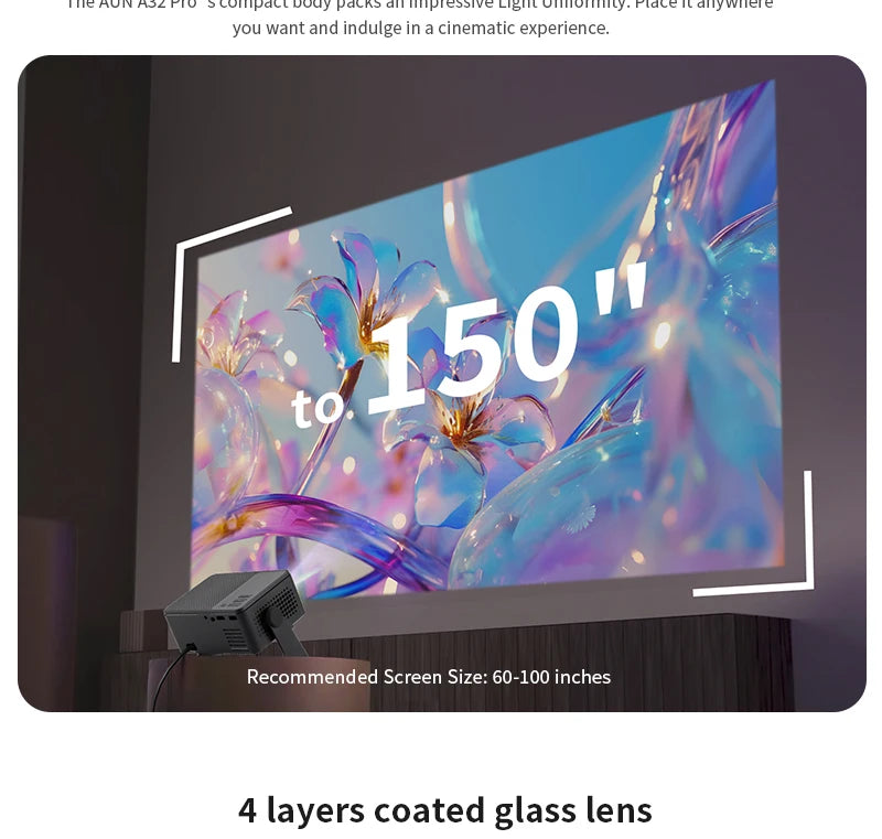 AUN A32 Pro Android 13 proyector portátil cine en casa MINI juegos para niños proyectores LED 3D WIFI para teléfono 4K Video 1080P