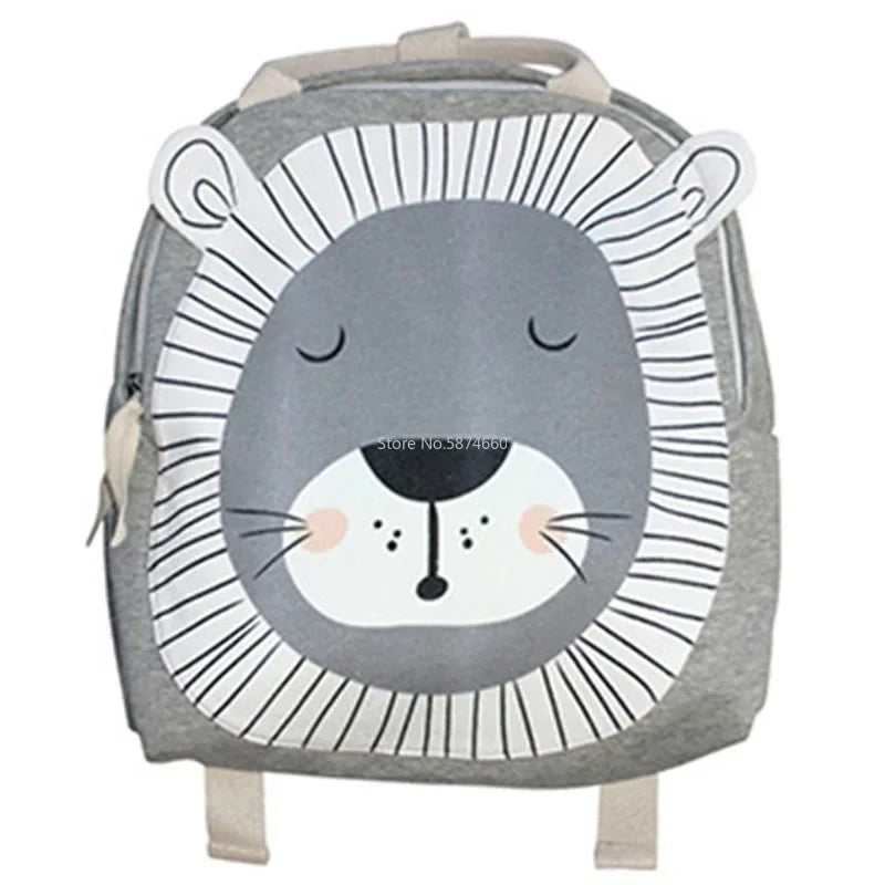 Mochila para niños, mochila escolar para niños pequeños, bonita mochila escolar para niños, bolso ligero para niño y niña, bolso de conejo, mariposa y León