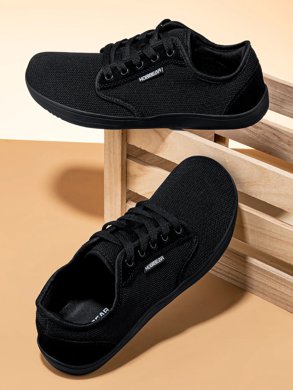 HOBIBEAR Zapatos minimalistas descalzos Unisex Punta ancha Zero Drop Zapatillas para caminar Zapatos ligeros y transpirables de malla