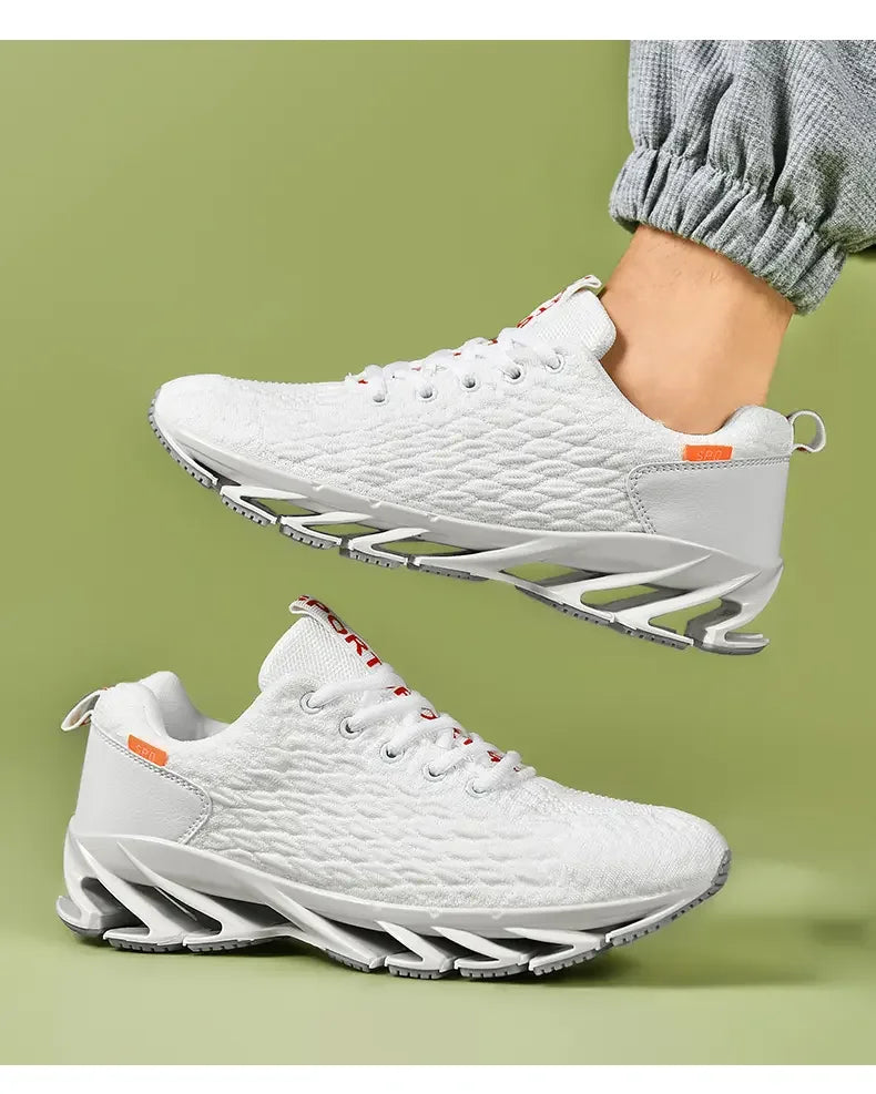 Zapatillas deportivas transpirables de malla unisex con suela cuchilla