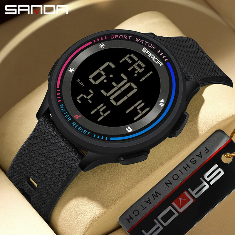 Reloj Digital SANDA 6158 para Niños y Adolescentes, Deportivo Impermeable