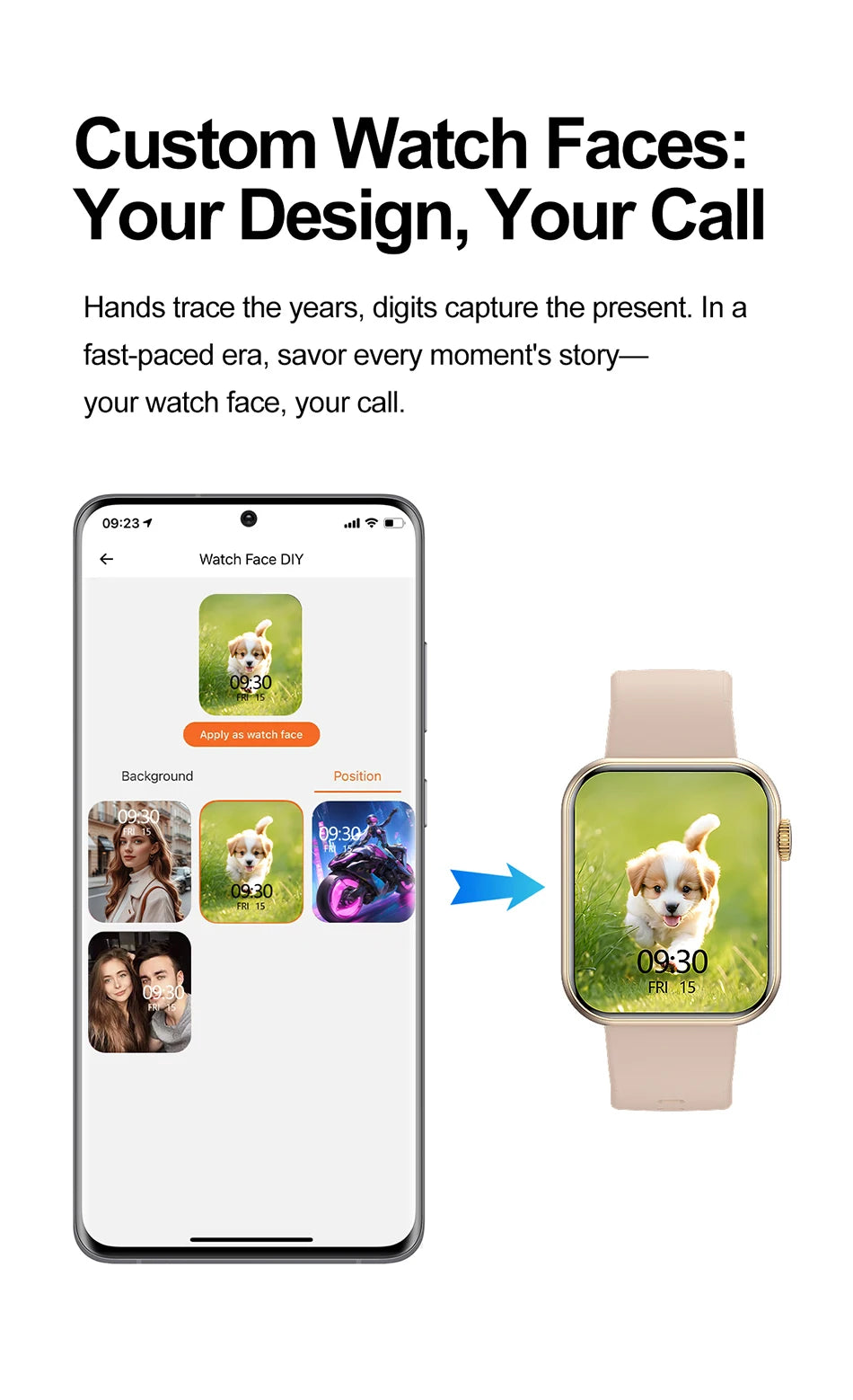 Reloj Inteligente con IA de Voz, IP68 y Llamadas Bluetooth