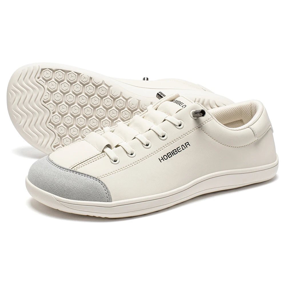 Zapatillas Descalzas Unisex HOBIBEAR, Punta Ancha de Cuero