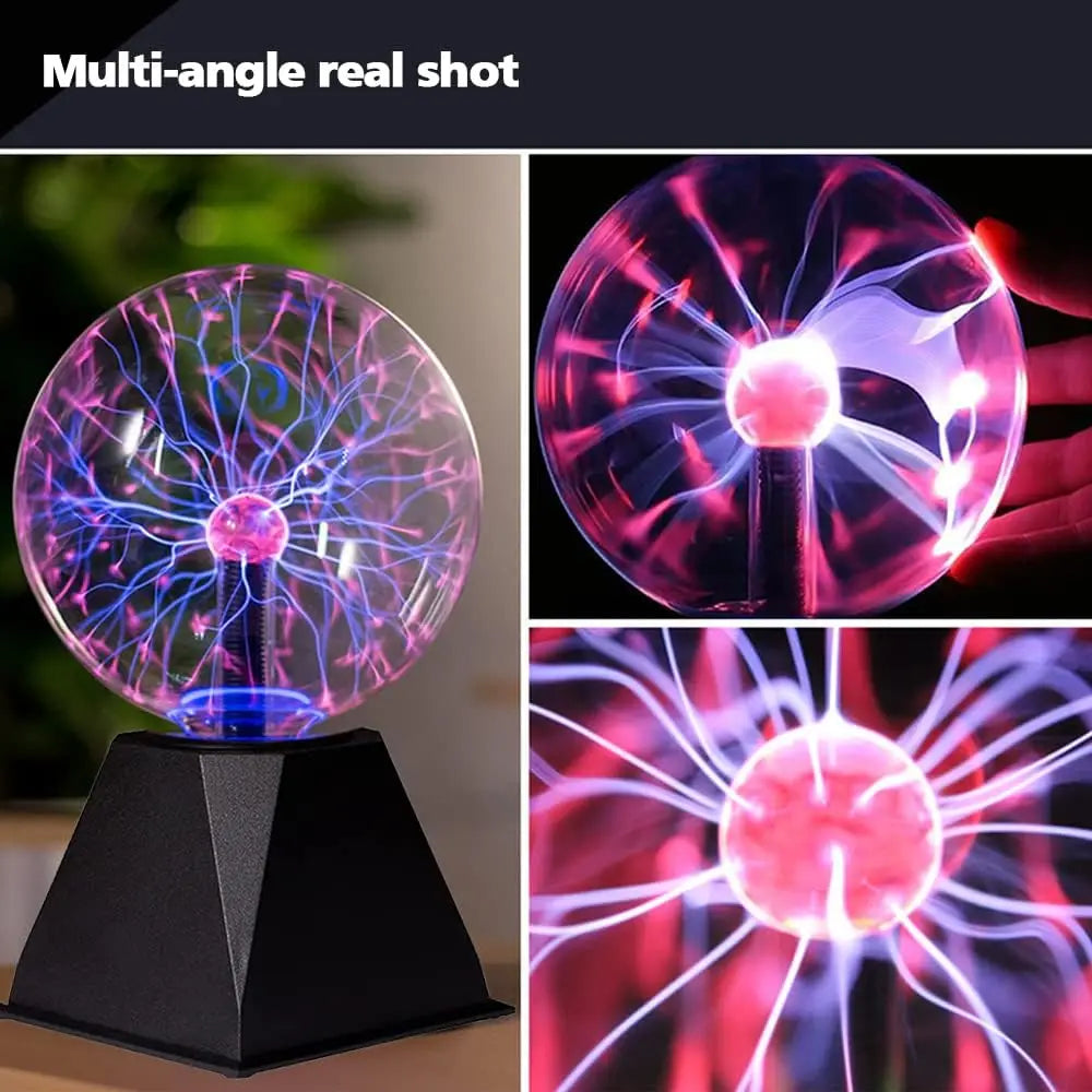 Lámpara bola de plasma táctil LED decorativa para dormitorio y fiestas