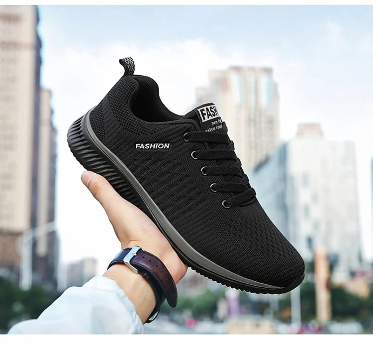 Zapatillas de correr para hombre, zapatos deportivos ligeros para caminar, zapatos informales transpirables de malla clásica, mocasines de moda para hombre, zapatillas de deporte para hombre