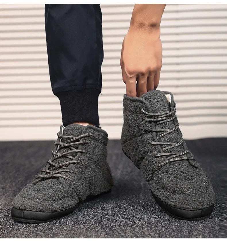 YRZL zapatos de algodón para hombre, zapatillas ligeras de invierno de alta calidad, mocasines de algodón para interiores de felpa, zapatos cálidos de invierno para hombre