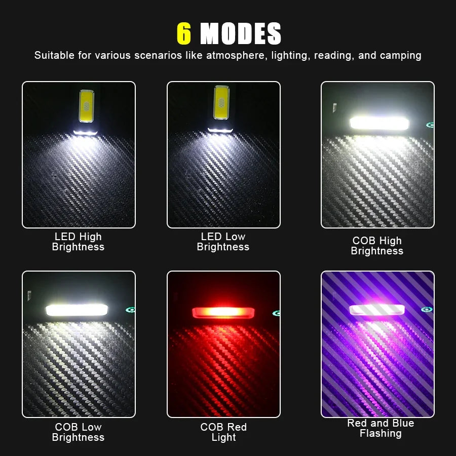 Llavero Linterna LED Mini Recargable Tipo C 550LM Portátil de Bolsillo