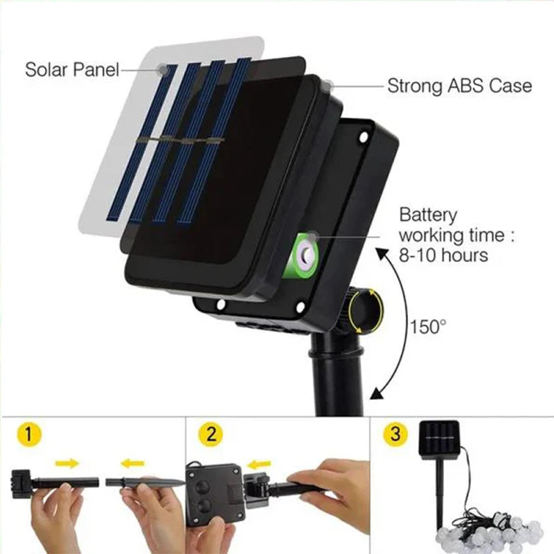 Guirnalda Solar de Luces de Hadas para Jardín