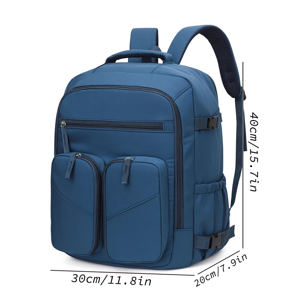 Mochila de Viaje de 25L, 180 °     Mochila para Portátil con Compartimento para Zapatos, Bolsa de Nailon Resistente para el Trabajo y Viajes