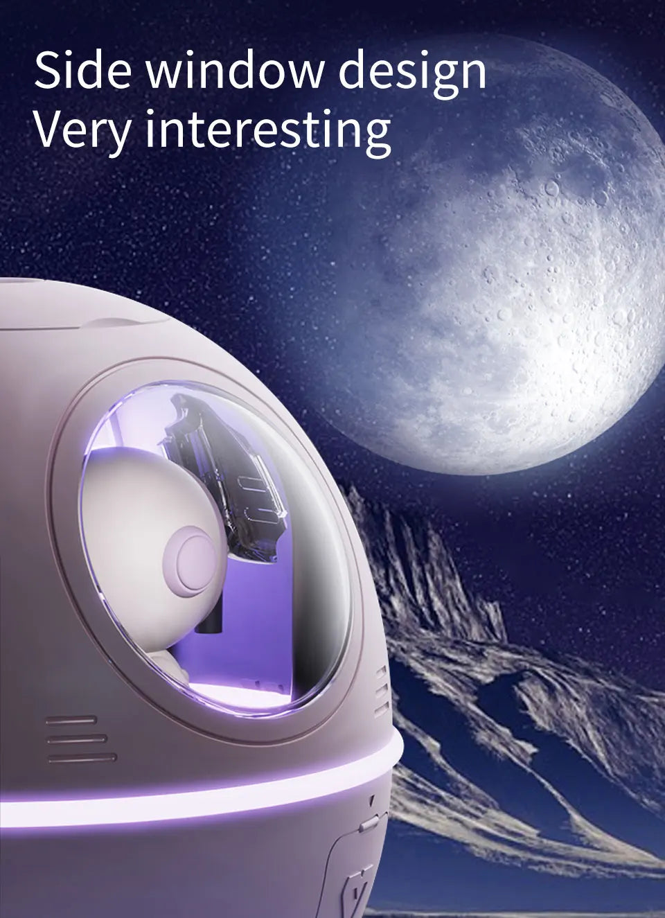 Luz LED Nocturna Humidificador Cápsula Espacial