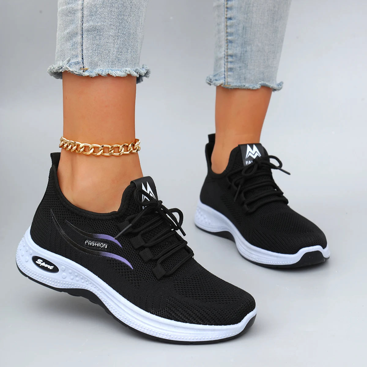 Zapatillas de malla transpirable de verano para mujer