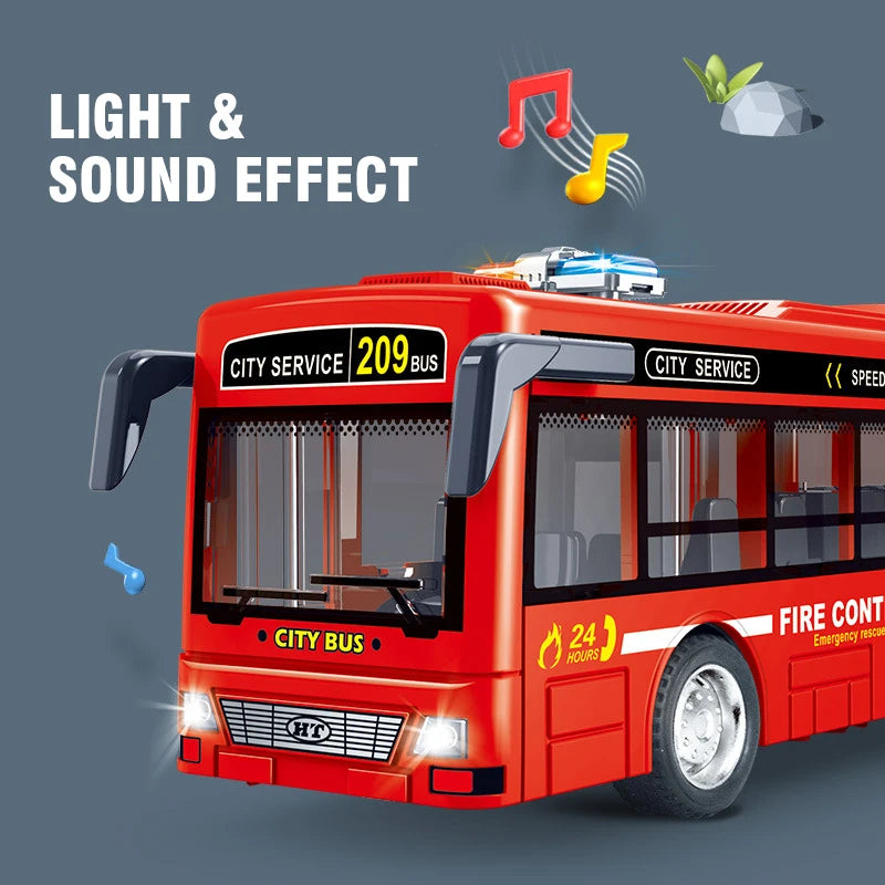 Autobús de Dos Pisos de Juguete con Luces y Sonido