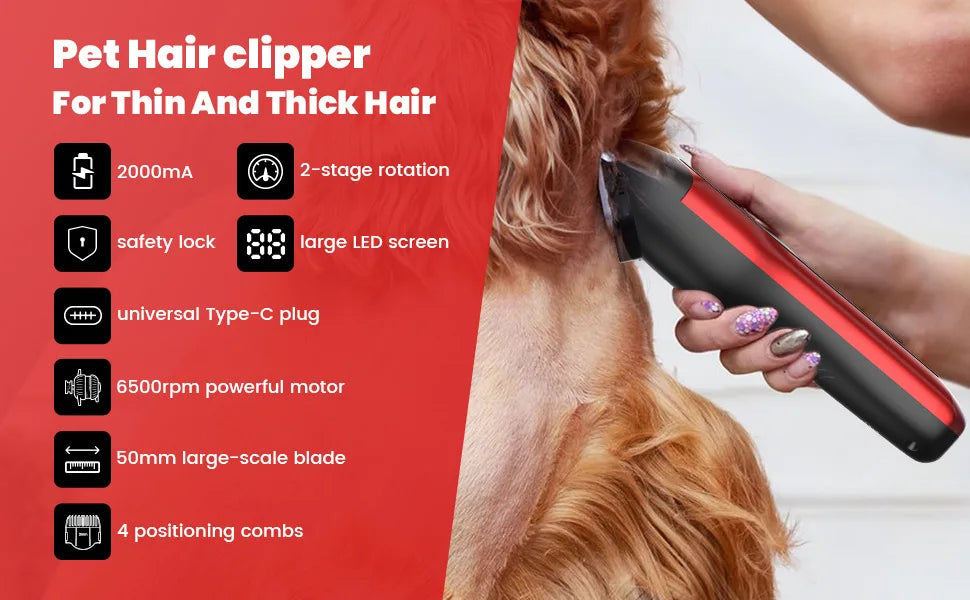Cortadora de Pelo Profesional para Mascotas