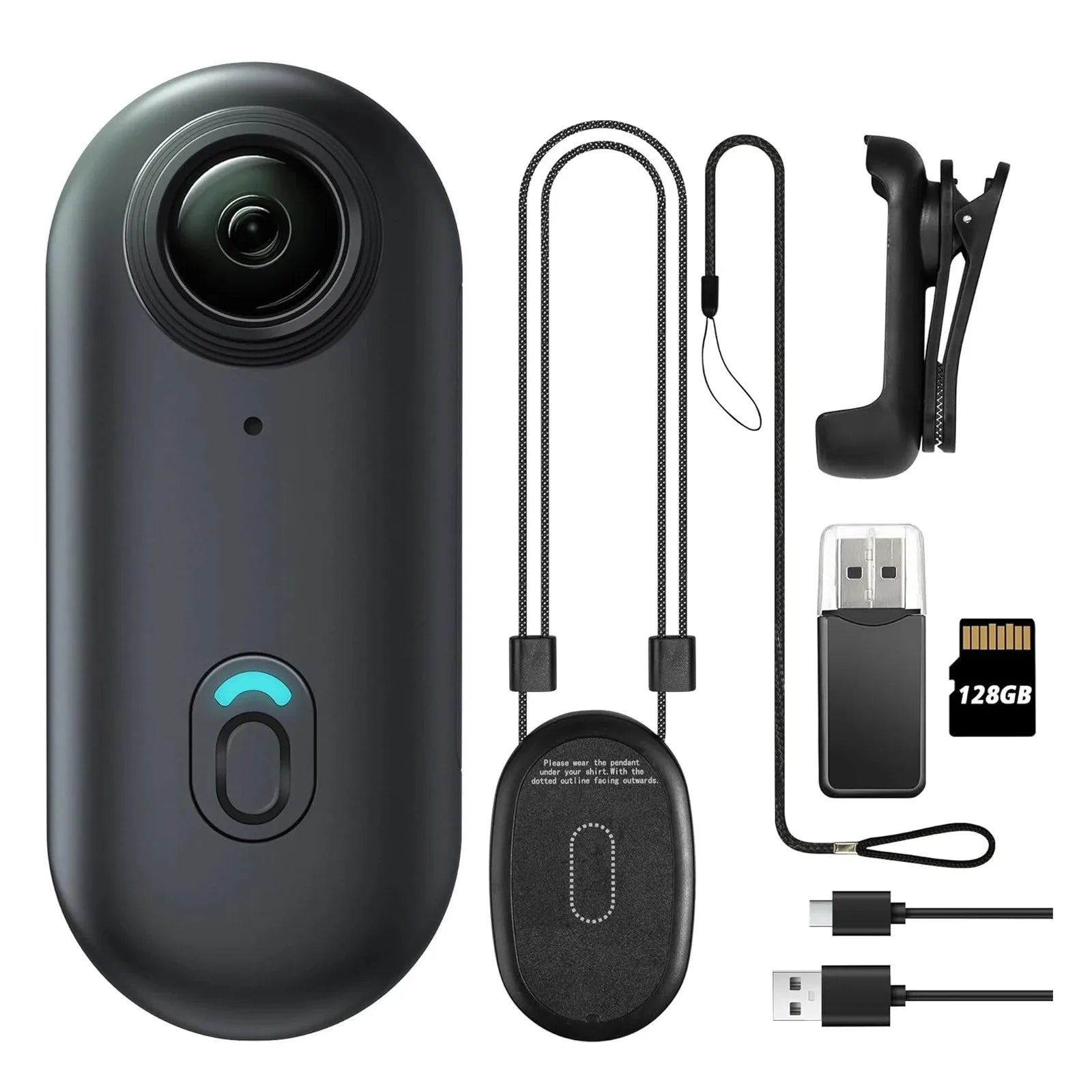 Mini cámara corporal Full HD 4K para casco y bicicleta con WiFi