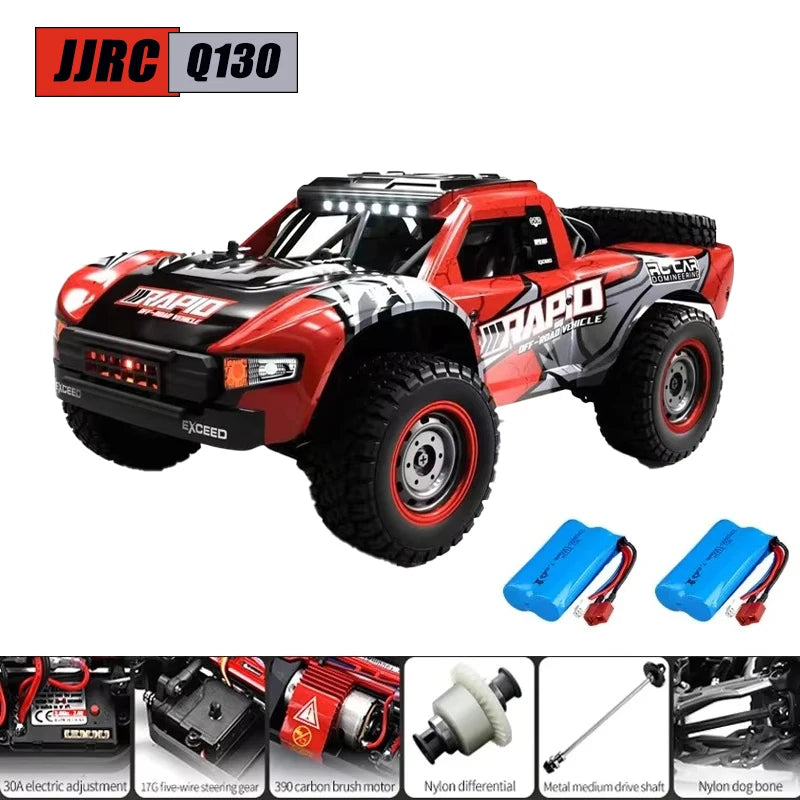 JJRC Q130 1:16 70 KM/H 4WD RC coche con Motor sin escobillas ligero coches de Control remoto camión monstruo de deriva de alta velocidad juguetes para niños y adultos