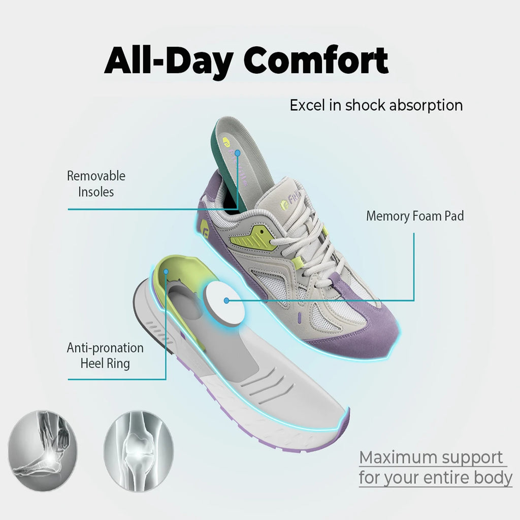 Zapatillas Anchas para Mujer FitVille — Alivio de Fascitis Plantar