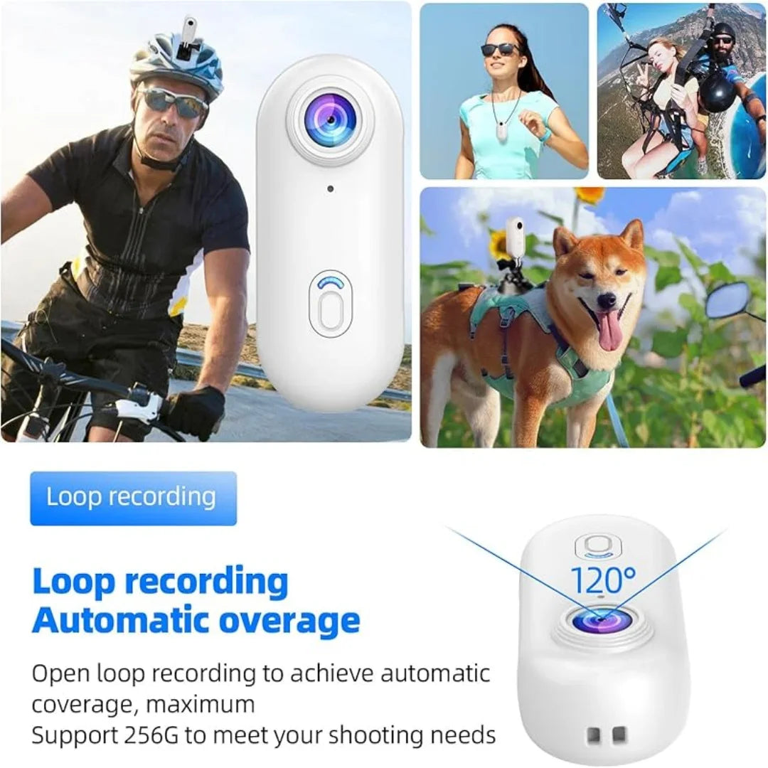 Cámara mini 4K magnética para deportes, vlogs y ciclismo con WiFi