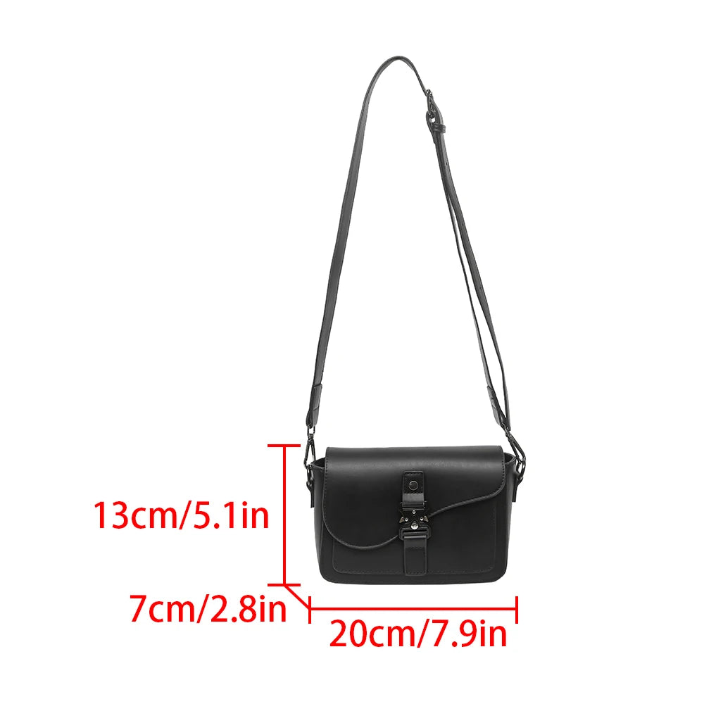 Bolso Cruzado de Cuero Genuino para Hombre, Compacto