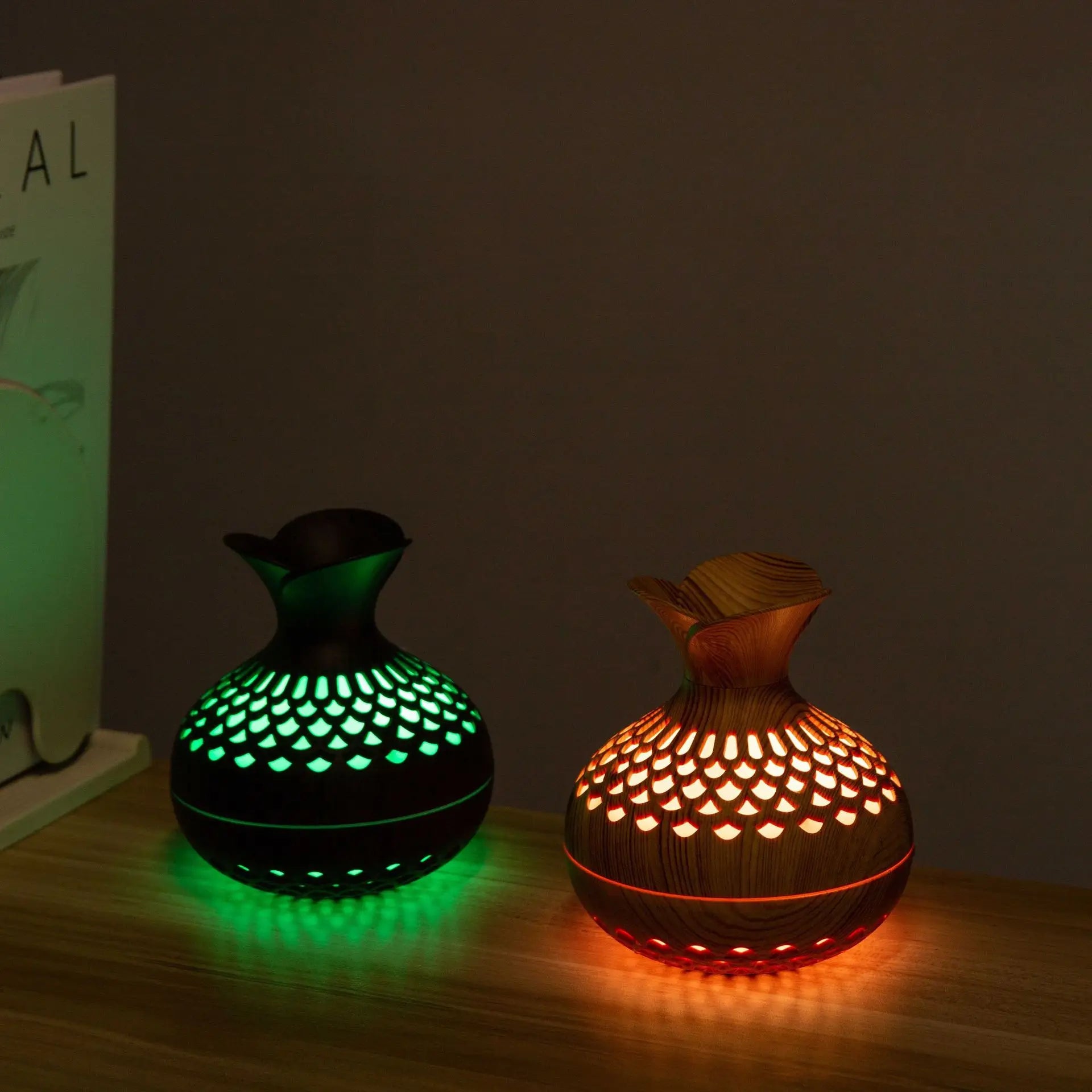 Humidificador ultrasónico USB 300 ml con difusor de aromas y luz nocturna
