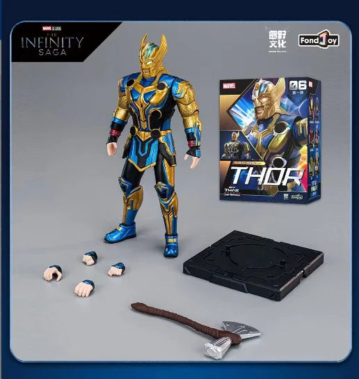 Los Vengadores Original Fondjoy Iron Man MK50 Iron Spider Thor Thanos Hulk figura de acción modelo colección de figuras móviles juguete para niños